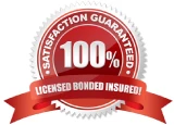 Here's an alt tag for the image, within the 8-word limit: `100% satisfaction guaranteed, licensed, bonded, insured`